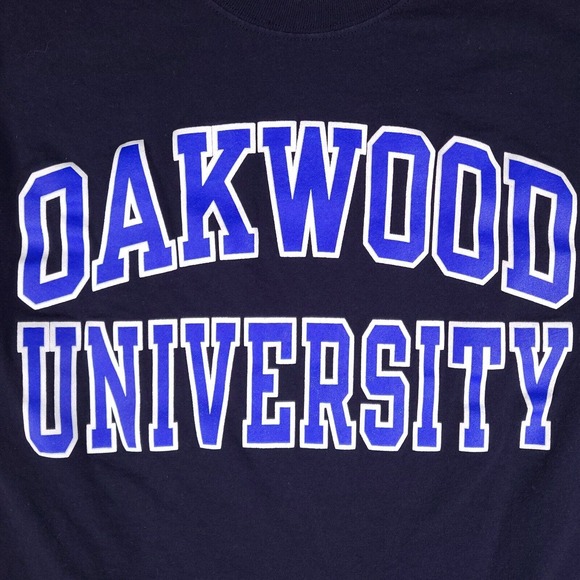 Oakwood University T-Shirt Adult Small Blue Champion Short‎ Sleeve Cotton - Picture 2 of 11